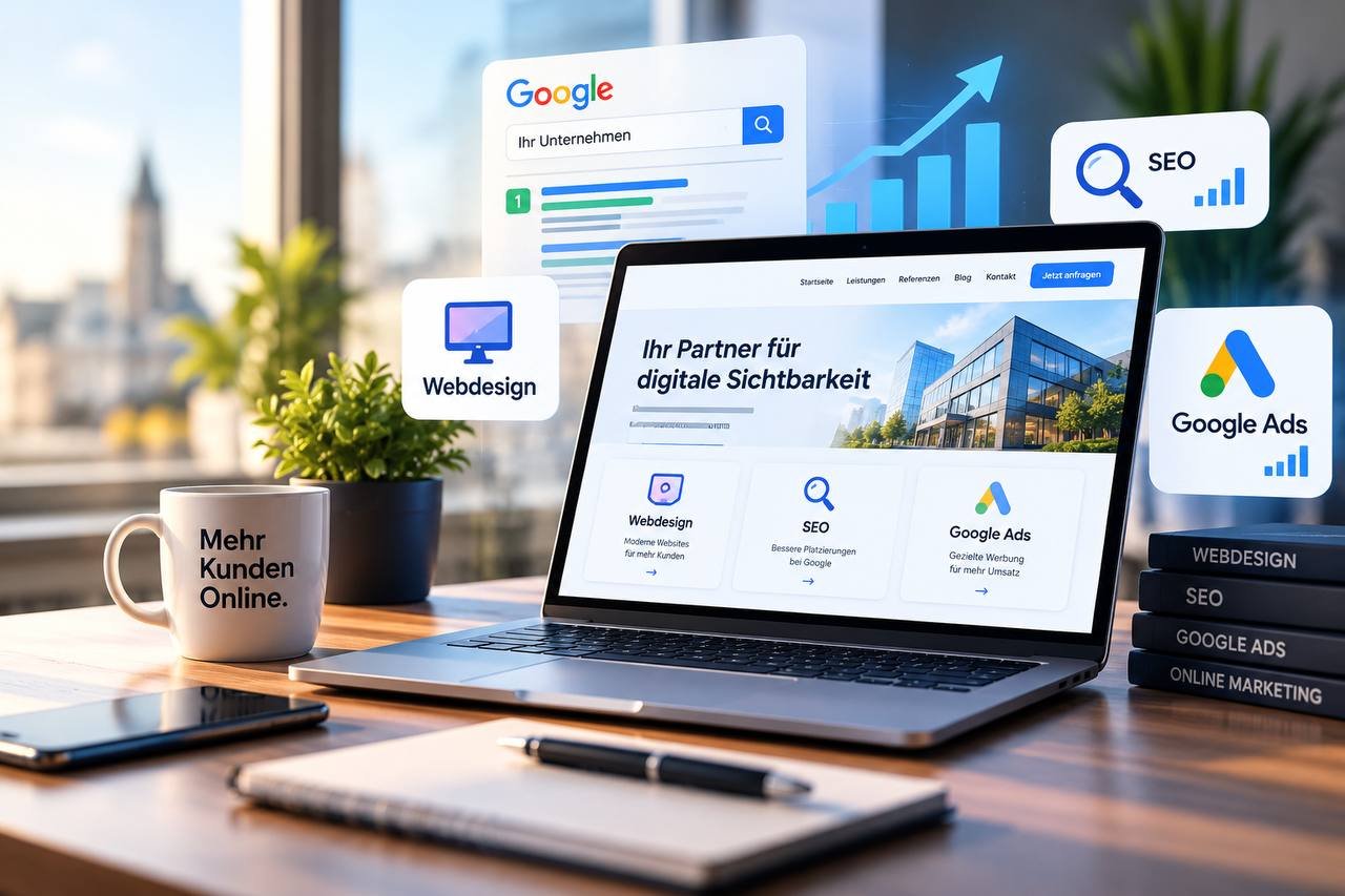 Professionelles Webdesign, SEO und Google Ads für Unternehmen